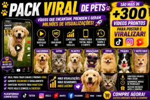 Pack Viral De Pets | +300 Vídeos Prontos Para Tiktok, Shorts