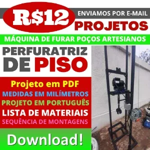 Projeto Maquina De Furar Poços Artesianos Perfuratriz Piso