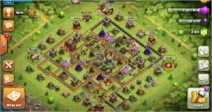 clash of clans, 1 cv9.5 e um Cv9 bem upado