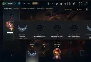 Prata 2 com 130 Champs e 144 Skins ( ADC / SUP )