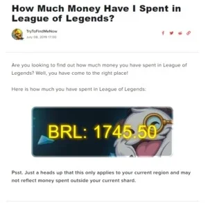 LEAGUE OF LEGENDS | UNICO DONO | + de R$1700,00 em SKINS!