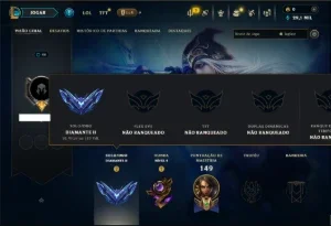 Diamante 2 com 50 Champs e 5 Skins
