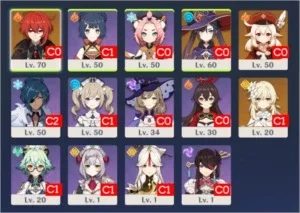 Genshin Impact AR-36 com Diluc, Klee e Mona, Full Resinas
