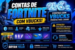 Contas Fortnite Com 4500 V-Bucks Disponíveis
