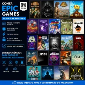 🎮 Conta Epic Games – 22 Jogos Na Biblioteca