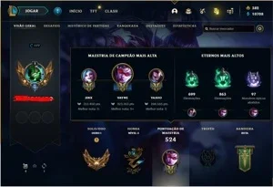 Conta League of Legends Gold 1 - Ez pulsefire Lux Elemental