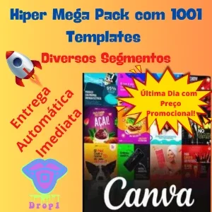 Super Pack 1001 Templates Editáveis No Canva
