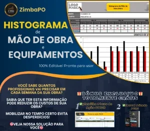 Planilha de Histograma de recursos para obras