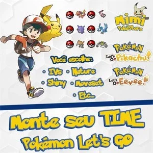 6 Pokémon Personalizados Shiny - Let's Go Pikachu e Eevee
