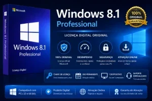 Licença Windows 8.1 Professional (Original e Vitalícia)