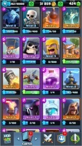 Conta nível 9 - troca nick - 31.859k - 424 gemas