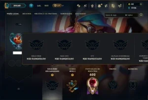 Unranked com 120 Champs e 69 Skins ( JG / MID  / SUP )