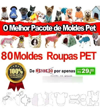 O Melhor Pacote Moldes Moda Pet