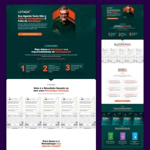 Landing Page Agenda Lotada - Elementor Template wordpress