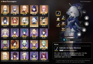Conta Furina C2 + Arma, Raiden C2 e mais