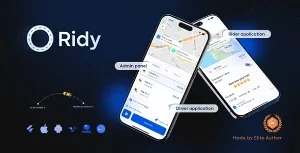 Ridy Taxi - Solução completa de táxi com painel