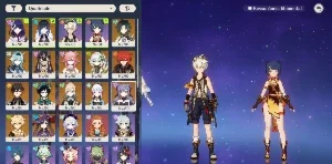 Conta Ar60 Raiden C3+Bis+Yelan C1+Bis+Nahida C1+Leia A Descr