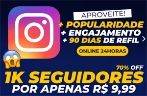 1K DE SEGUIDORES BRASILEIROS/MUNDIAIS 15 reais