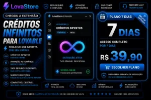 Extensão Lovable Créditos Infinitos | LovaStore - 7 dias