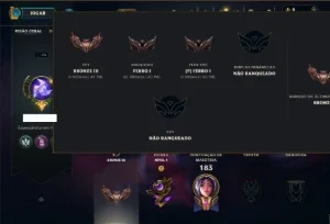 Ferro 1 com 90 Champs e 17 Skins ( Mais de 80 Jogos )