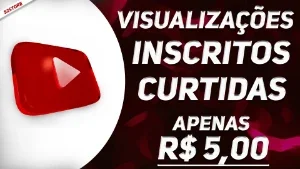 Inscritos Youtube, Likes, Visualizações (Envio Rápido)
