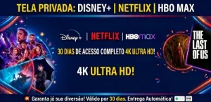 NETFLIX + DISNEY+ e HBO MAX Juntos + 30 dias de SUPORTE