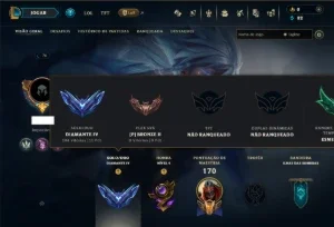 Diamante 4 com 80 Champs e 24 Skins