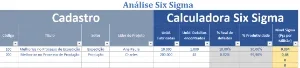 Planilha De Calculo De Six Sigma  - Editavel