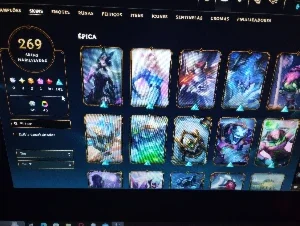 Conta league of legends sem rank com várias skins.