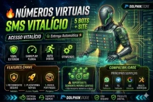 🔥 Números Virtuais SMS Vitalício | 5 Bots + Site 🔥