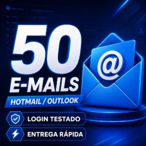 50 Contas Hotmail/Outlook Novas | Login Testado