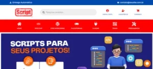 Loja virtual de scripts e sites + 20 produtos inclusos 2025