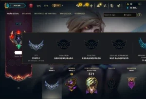 Unranked com TODOS os Champs e 171 Skins ( JG / MID )