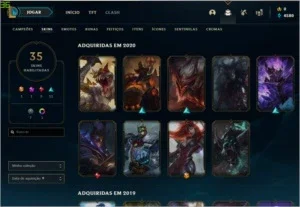 conta league of legends platina 4