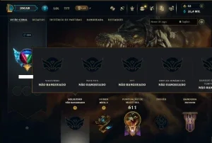 Unranked com 140 Champs e 71 Skins ( ADC / SUP / MID / JG )
