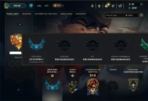 Platina 1 com 75 Champs e 33 Skins ( ADC / SUP )