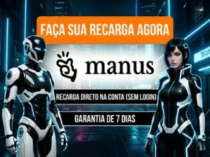 Recarga de 4000 Créditos Manus Ai | Envio Na Sua Conta