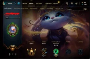 Conta gold 4 season 4 rara com muitas skins