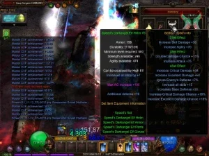 [MU Online – Hellheim] Kit ELF - Darkangel SET+BOW+LYRA
