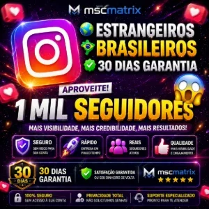 (Mais Vendido) 1 MIL Seguidores Instagram por apenas R$ 9,99