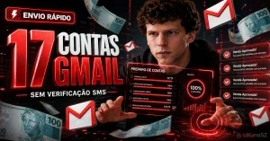 📧 Lote 17 Contas Gmail - Sem Sms - Entrega Manual Fast ⚡ 📧