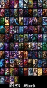 Conta Ouro no League of Legends, 94 skins (1 Ultimate)