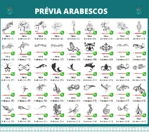 Pack 7.654 Arabescos Florais Vetorizados Para Corel Draw