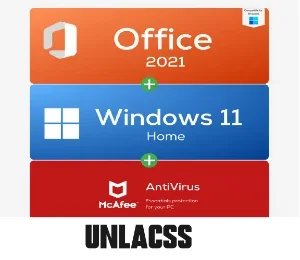Office Professional Plus 2021 + Windows 11 pro +McAfee AV