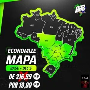 Mapa Rbr Completo + Todas Dlcs + Atualizações Vitalicias📌