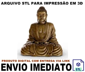 STL Para Impressão 3D - Estátua de Buda Sentado