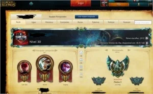 Conta League of Legends Platina 5 / 60 skin / 11 pág de runa