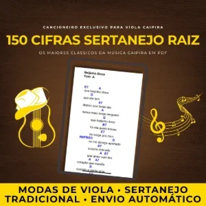 E-book 150 Cifras Viola Caipira Clássicos do Sertanejo Raiz