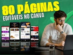 80 páginas de vendas no Canva + 5 Bônus