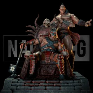 Shao Kahn and Goro Motal Kombat 3D STL